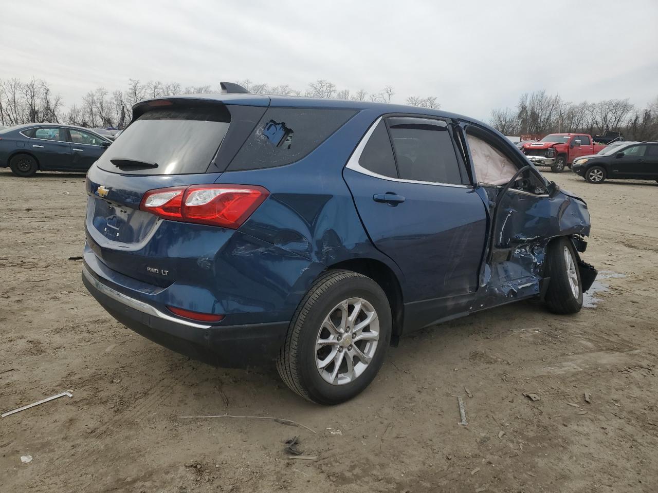 2020 Chevrolet Equinox VIN 3GNAXUEVXLL284778 Copart auction photo, front end / side damage thumbnail 3