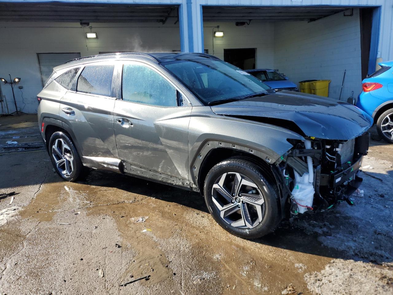 2024 Hyundai Tucson VIN KM8JCCD17RU150883 Copart auction photo, front end / side damage thumbnail 4