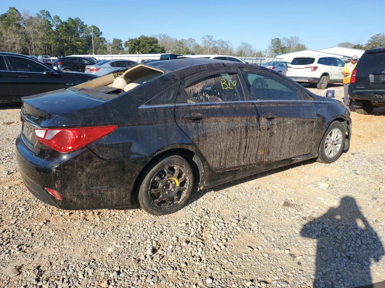 2014 Hyundai Sonata VIN 5NPEB4AC2EH871346 Copart auction photo, rollover damage thumbnail 3