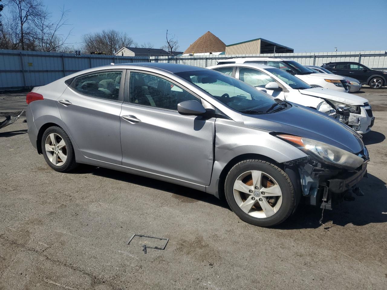 2013 Hyundai Elantra VIN KMHDH4AE9DU673178 Copart auction photo, front end damage thumbnail 4