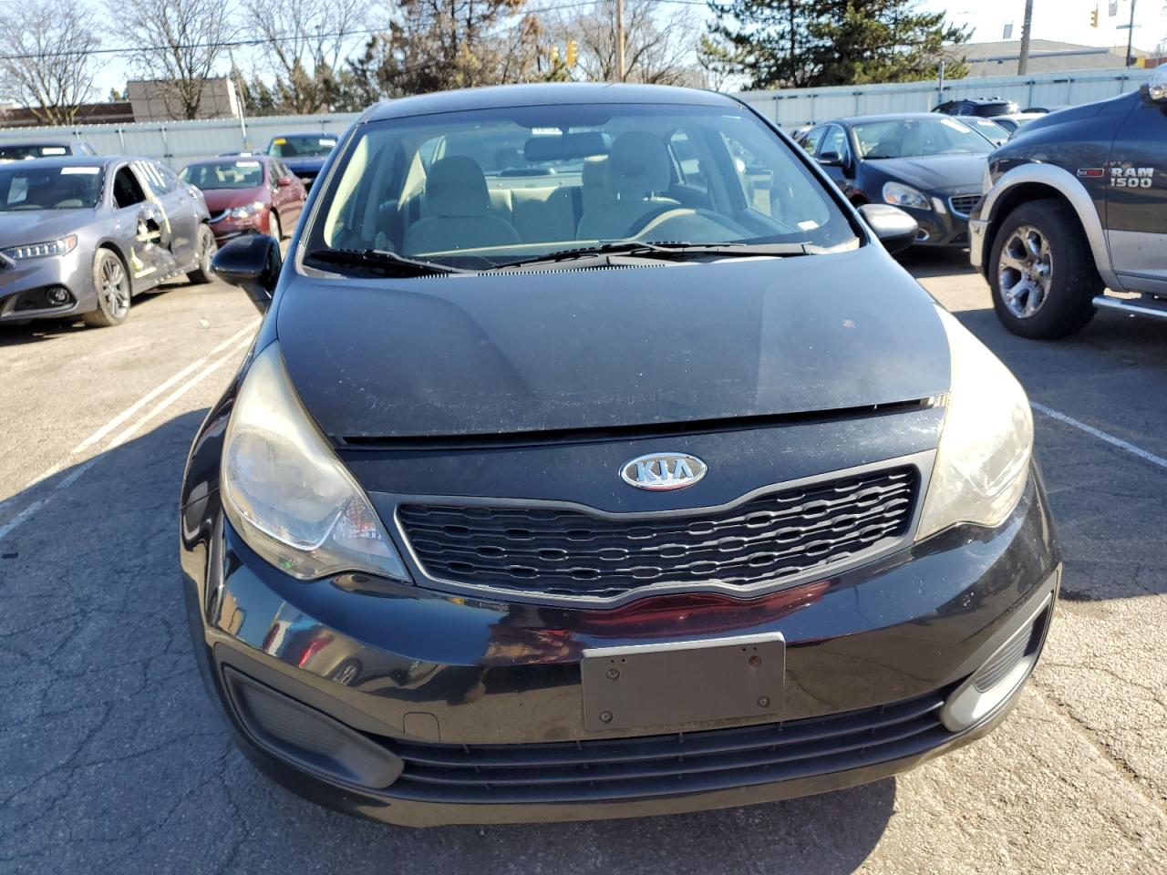 2012 KIA Rio VIN KNADM4A38C6047748 Copart auction photo, rear end damage thumbnail 5