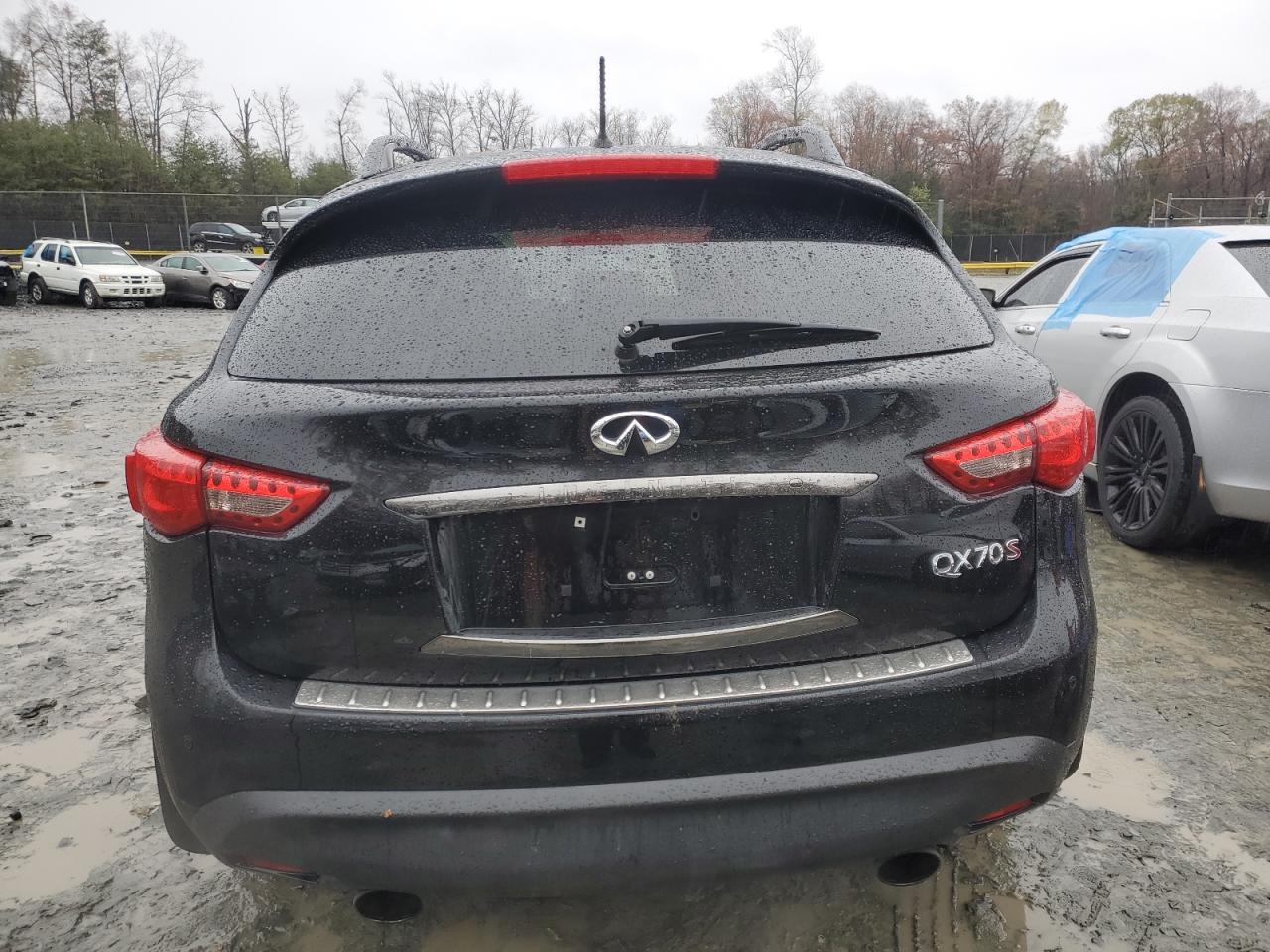 2016 Infiniti QX70 VIN JN8CS1MW7GM751888 Copart auction photo, front end / side damage thumbnail 6