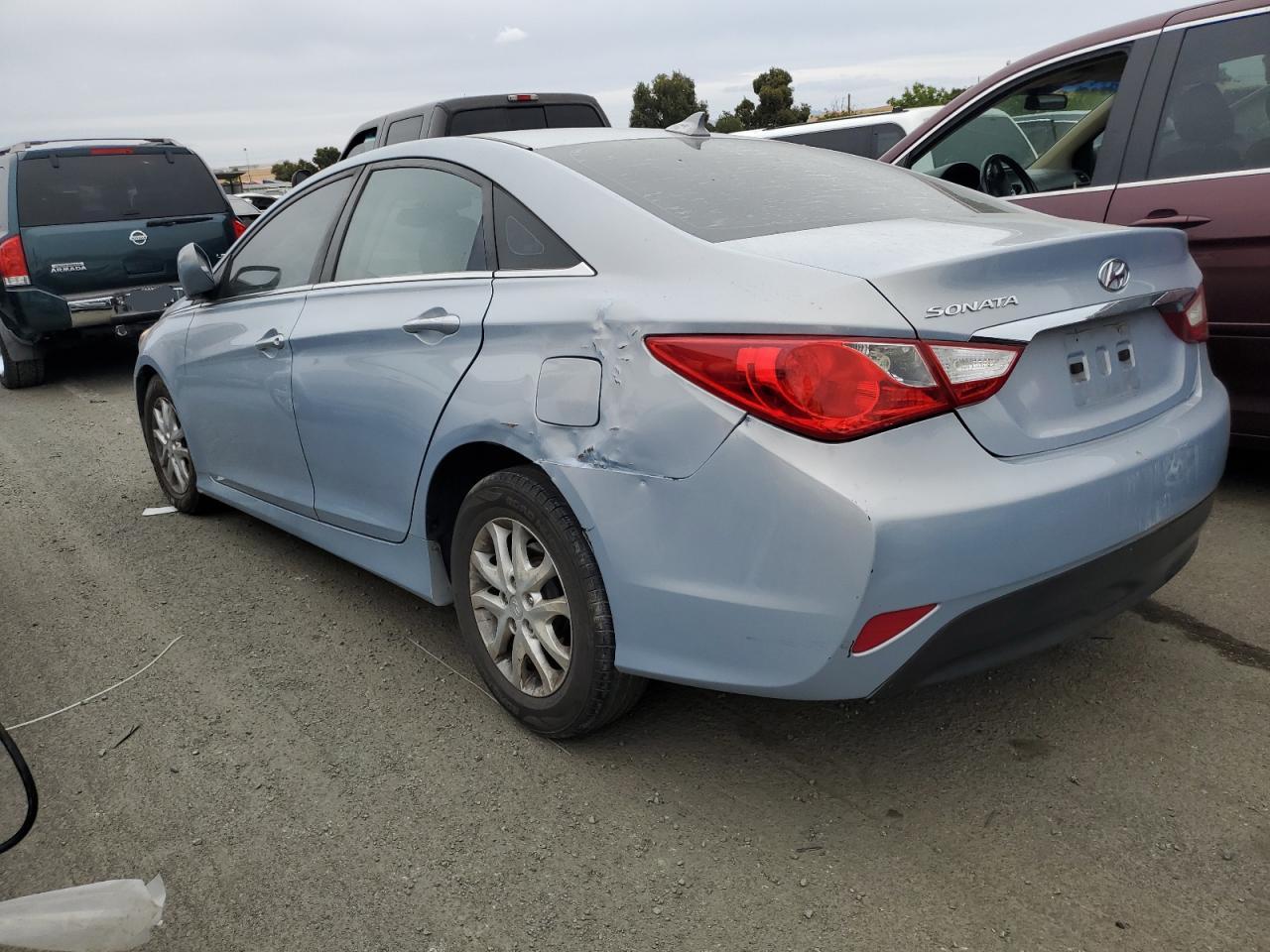 2014 Hyundai Sonata VIN 5NPEB4AC2EH816962 Copart auction photo, all over / undercarriage damage thumbnail 2