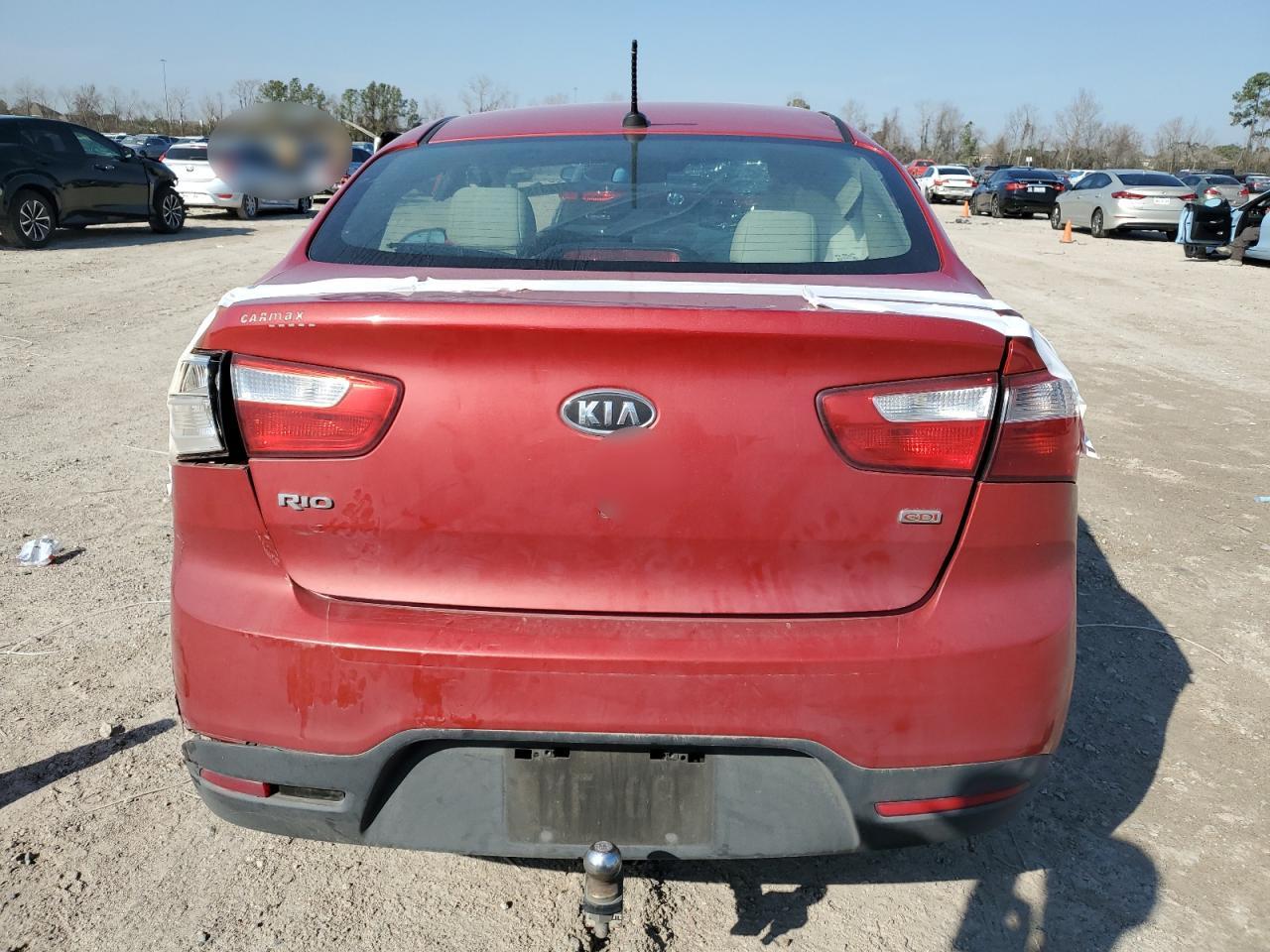 2013 KIA Rio VIN KNADM4A34D6122141 Copart auction photo, all over / minor dent/scratches damage thumbnail 6