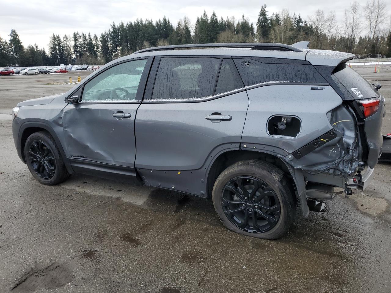 2021 GMC Terrain VIN 3GKALVEV9ML363844 Copart auction photo, rear end / side damage thumbnail 2