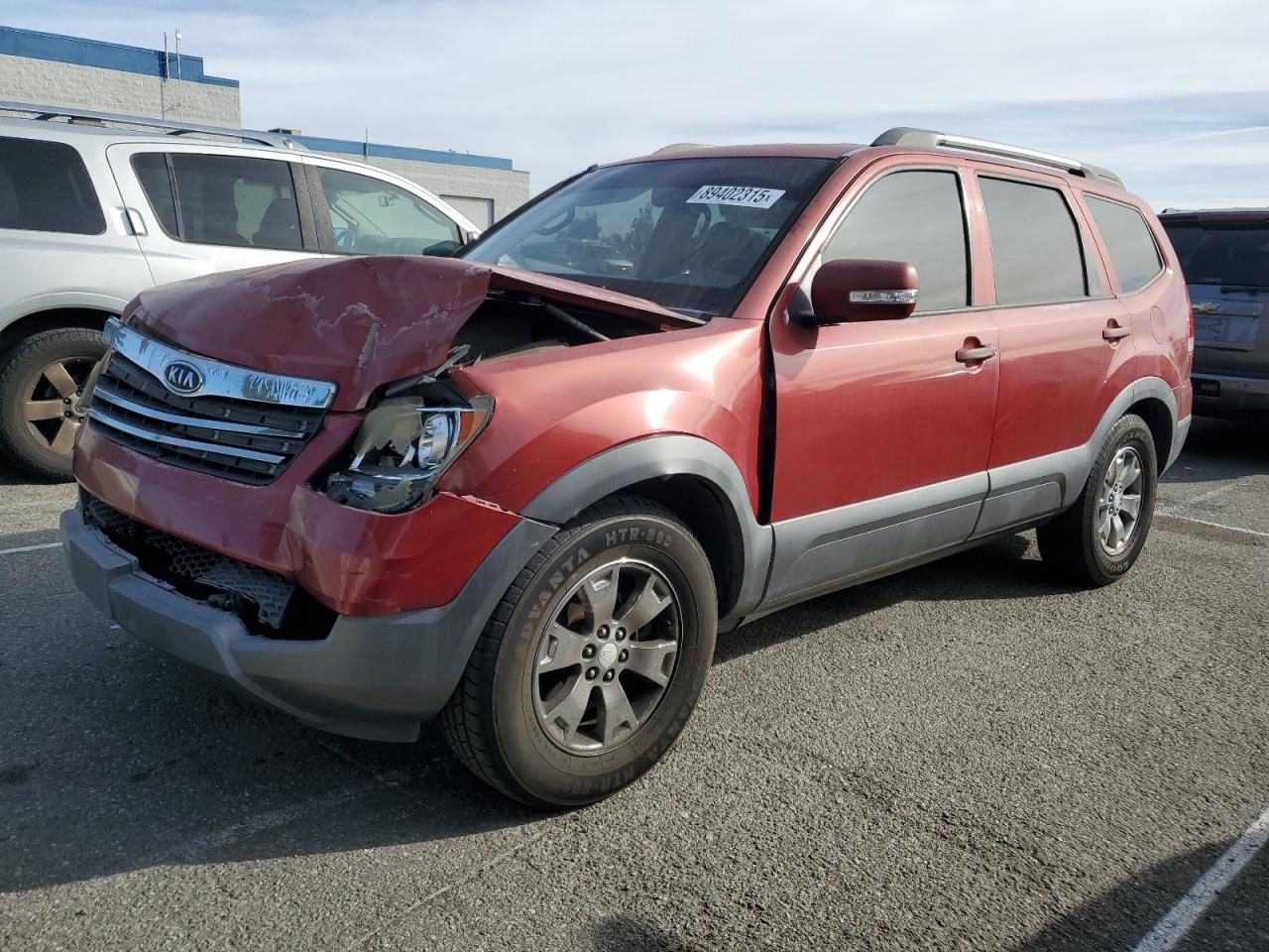 2009 KIA Mohave (borrego) VIN KNDJJ741795027340