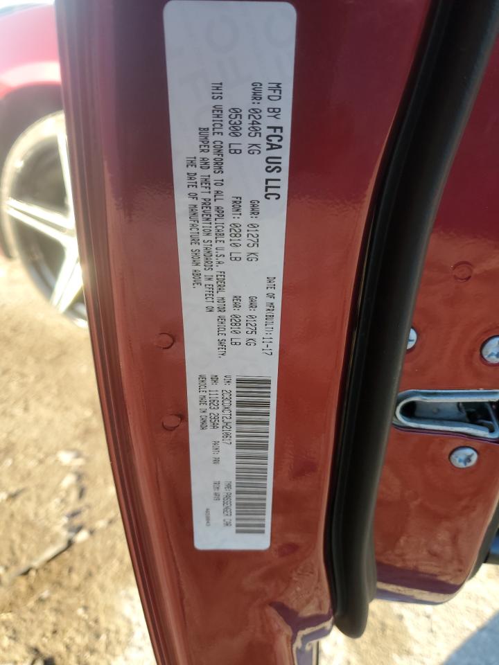 2018 Dodge Charger VIN 2C3CDXCT2JH210617 Copart auction photo, front end / undercarriage damage thumbnail 12
