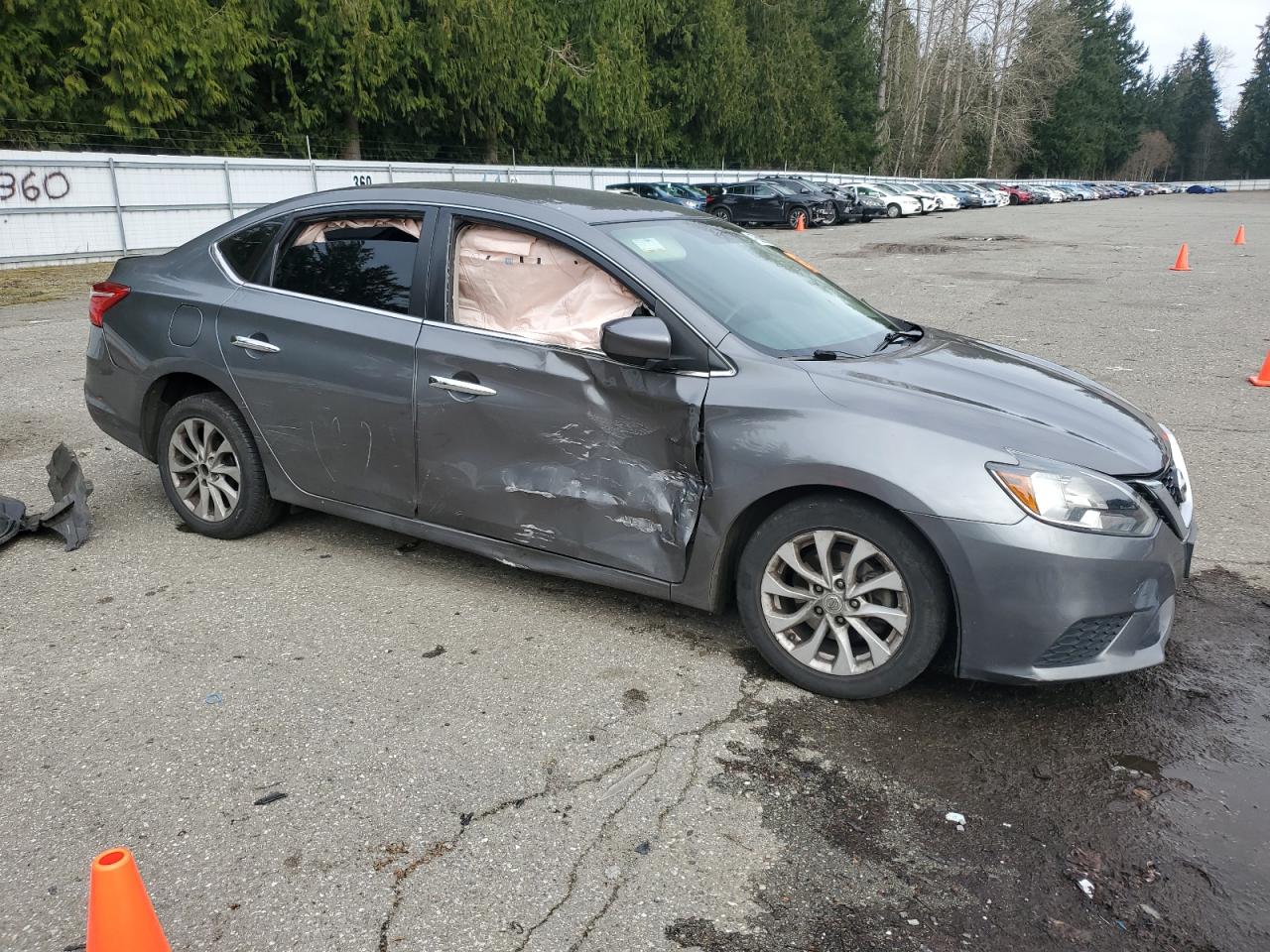 2019 Nissan Sentra VIN 3N1AB7AP7KY368349 Copart auction photo, side / front end damage thumbnail 4