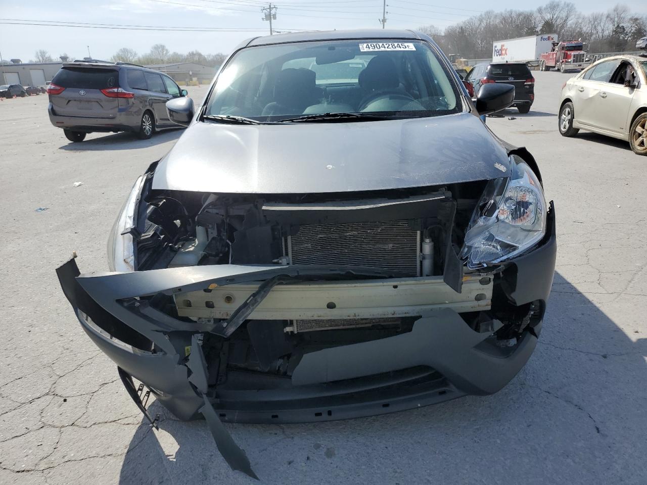 2019 Nissan Versa VIN 3N1CN7AP7KL850154 Copart auction photo, front end / side damage thumbnail 5