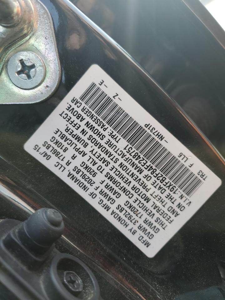 2015 Honda Civic VIN 19XFB2F84FE248751 Copart auction photo, front end damage thumbnail 15