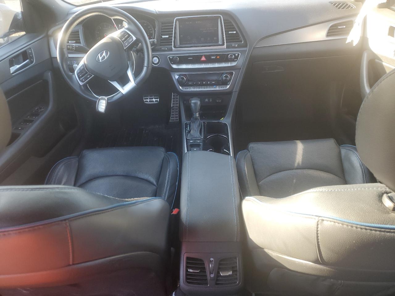 2019 Hyundai Sonata VIN 5NPE34AB8KH802001 Copart auction photo, front end / side damage thumbnail 8