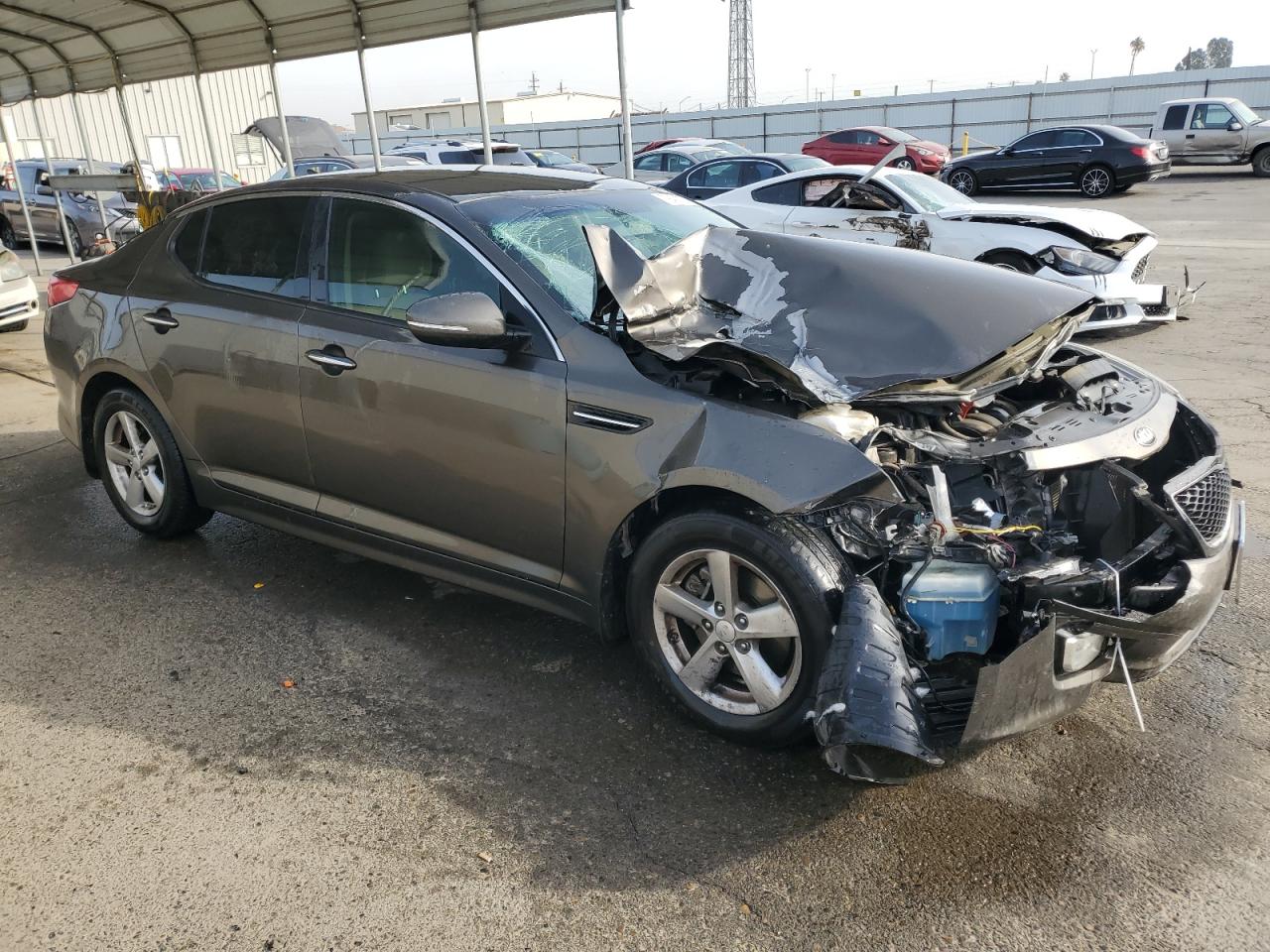 2015 KIA Optima VIN 5XXGM4A78FG362624 Copart auction photo, front end damage thumbnail 4
