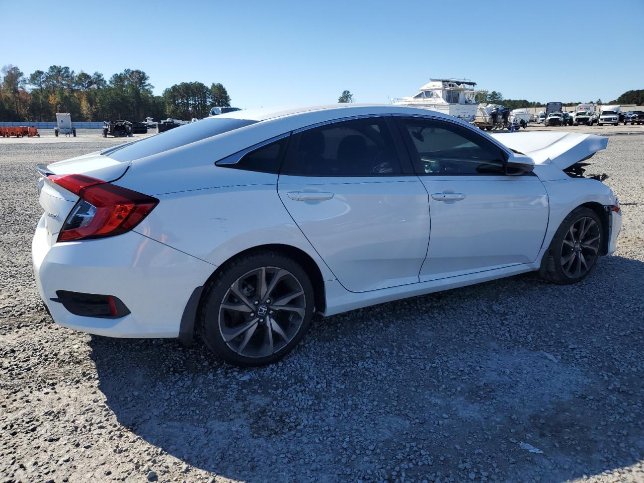 2019 Honda Civic VIN 2HGFC2F83KH585750 Copart auction photo, front end damage thumbnail 3