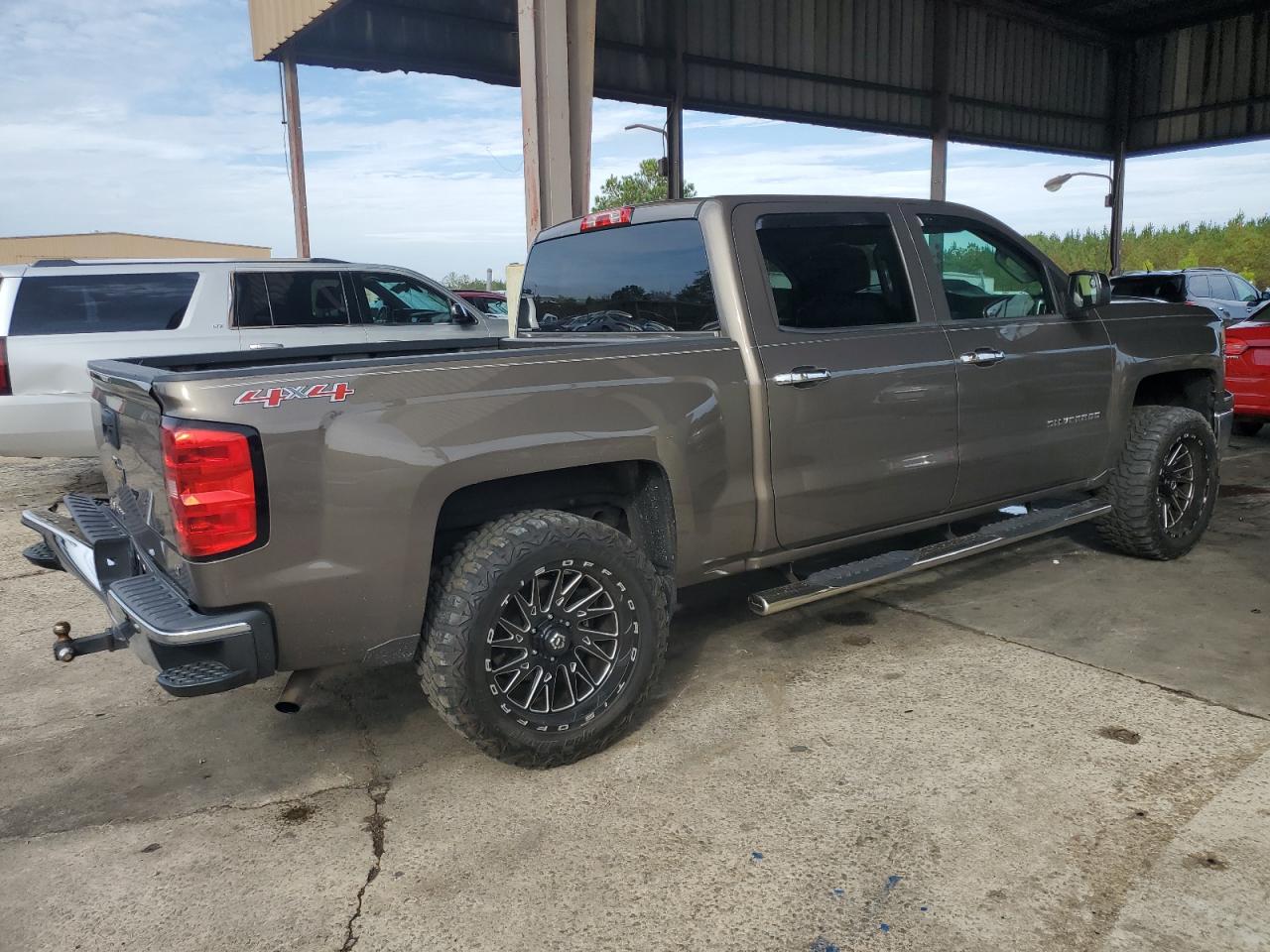 2014 Chevrolet Silverado VIN 3GCUKRECXEG567595 Copart auction photo, rear end / undercarriage damage thumbnail 3