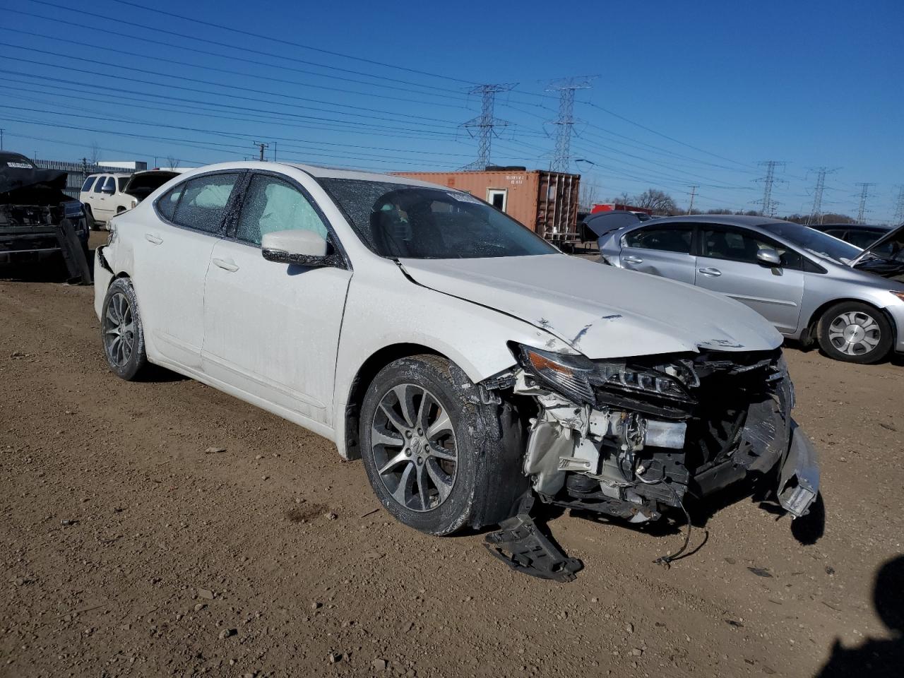 2016 Acura TLX VIN 19UUB1F5XGA016264 Copart auction photo, side / front end damage thumbnail 4