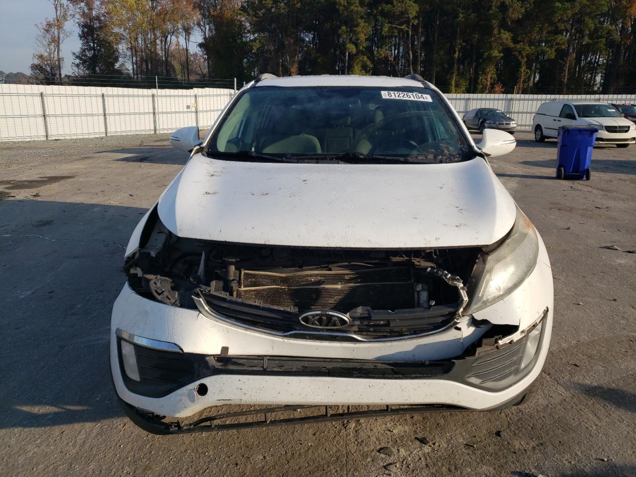 2011 KIA Sportage VIN KNDPC3A21B7062380 Copart auction photo, front end damage thumbnail 5