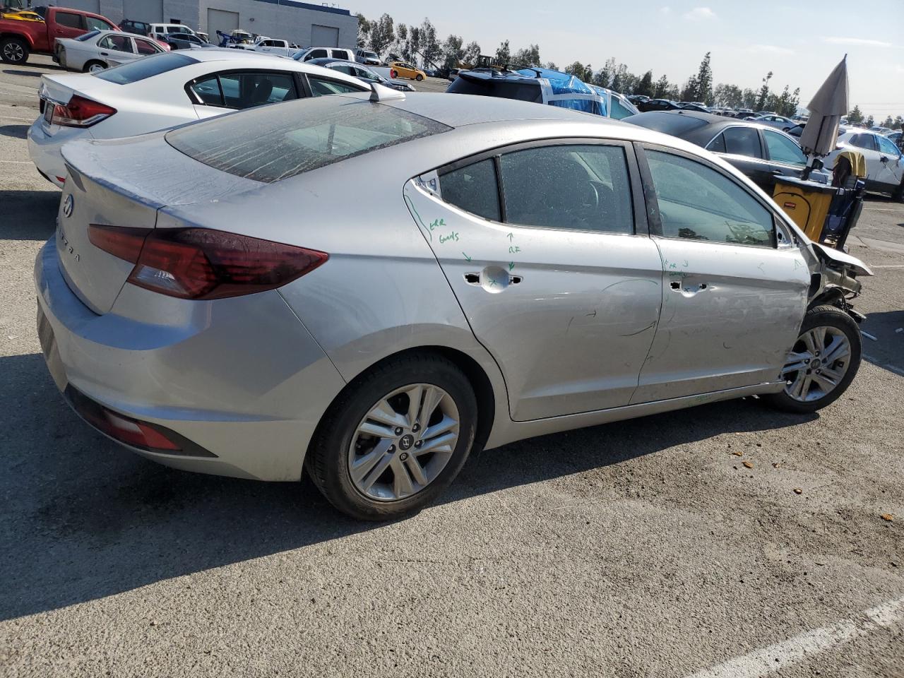 2020 Hyundai Elantra VIN 5NPD84LF9LH631760 Copart auction photo, front end / side damage thumbnail 3