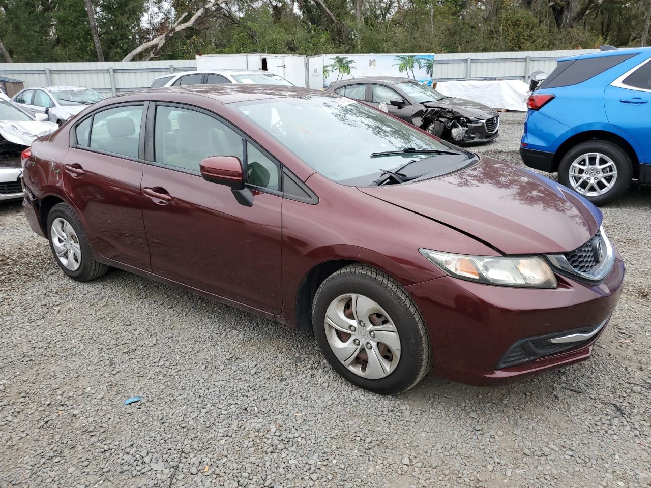 2015 Honda Civic VIN 19XFB2F52FE706809 Copart auction photo, rear end damage thumbnail 5