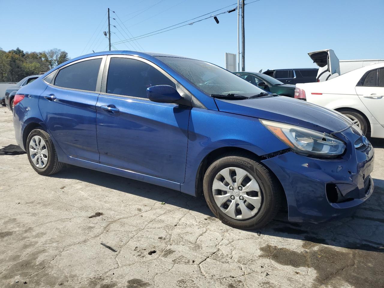 2016 Hyundai Accent VIN KMHCT4AE6GU130482 Copart auction photo, front end damage thumbnail 4