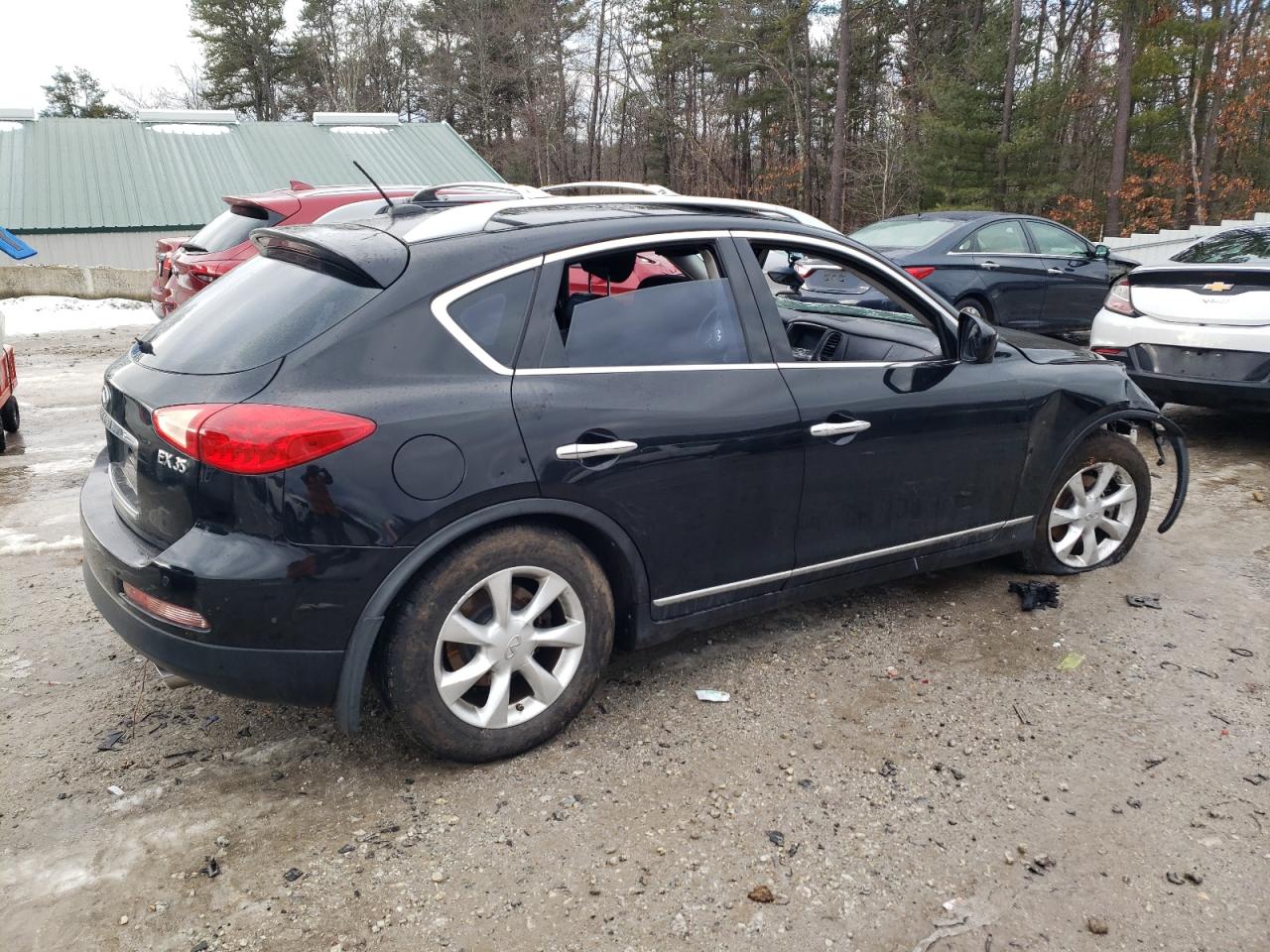 2009 Infiniti EX VIN JNKAJ09F49M951038 Copart auction photo, front end / undercarriage damage thumbnail 3