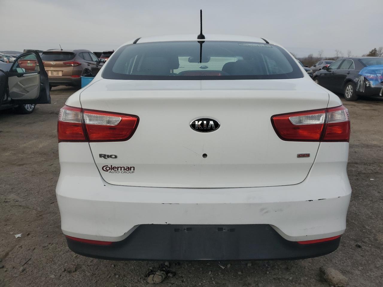 2016 KIA Rio VIN KNADM4A38G6589258 Copart auction photo, front end damage thumbnail 6