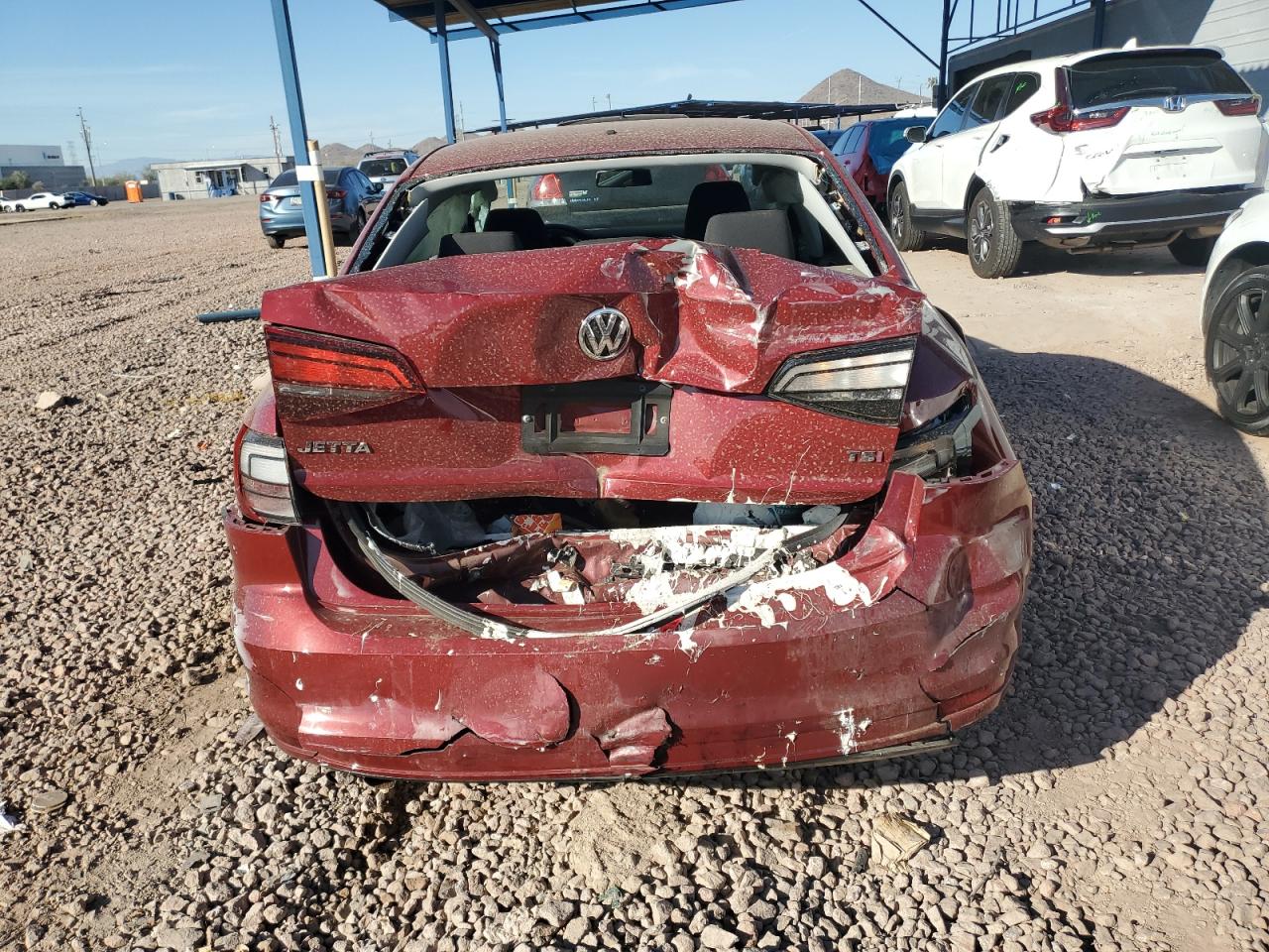 2017 Volkswagen Jetta VIN 3VW2B7AJ8HM284101 Copart auction photo, rear end damage thumbnail 6