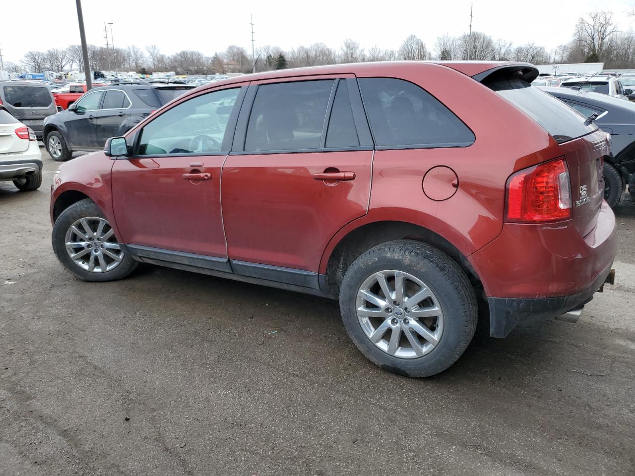 2014 Ford Edge VIN 2FMDK3JC6EBB37502 Copart auction photo, front end / side damage thumbnail 2