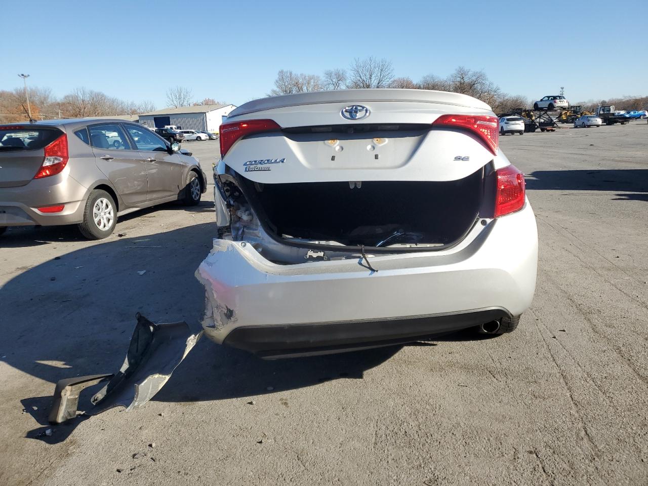 2018 Toyota Corolla VIN 2T1BURHE7JC070247 Copart auction photo, rear end damage thumbnail 6