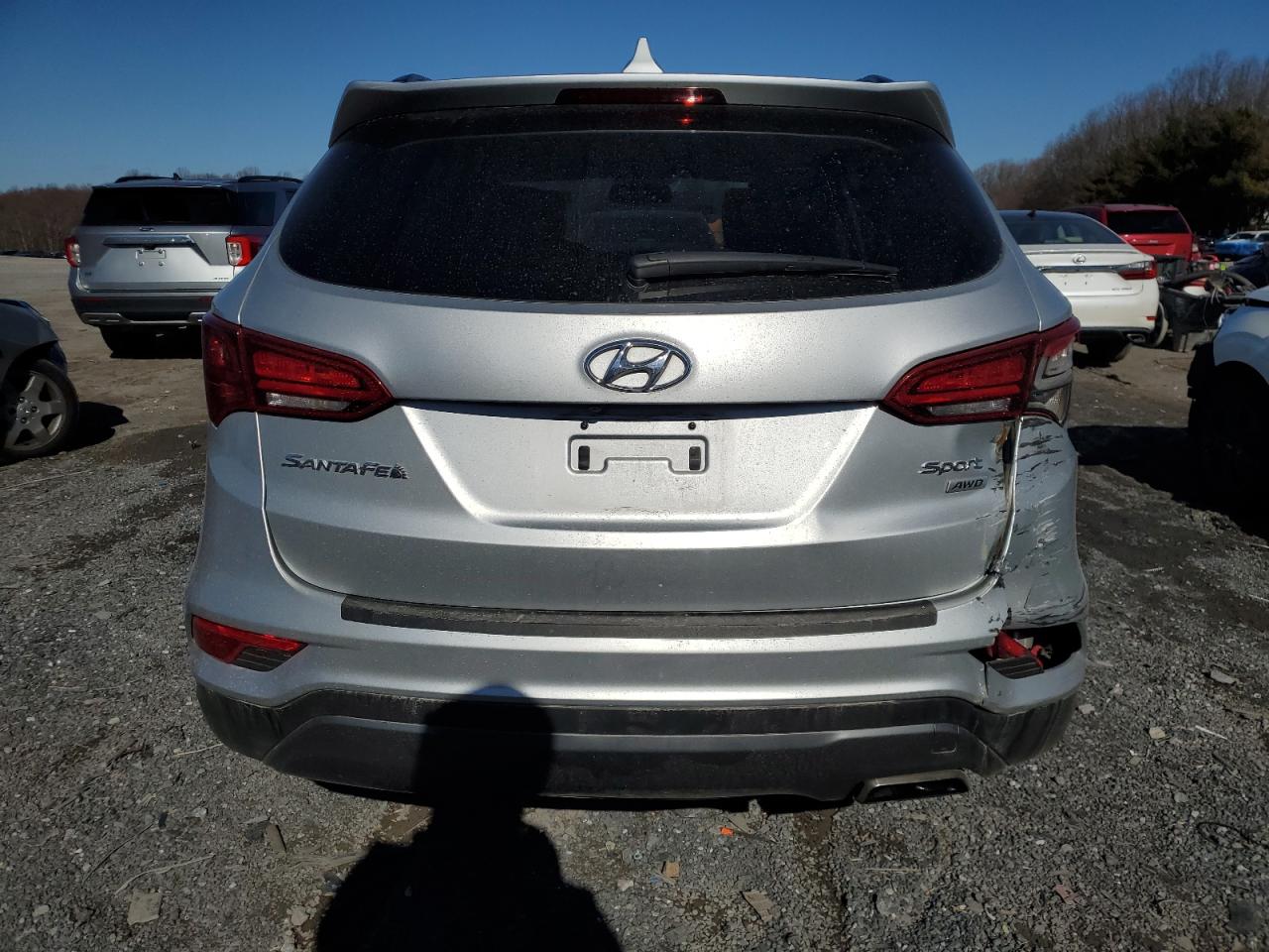 2017 Hyundai Santa Fe VIN 5XYZUDLB0HG387994 Copart auction photo, rear end damage thumbnail 6
