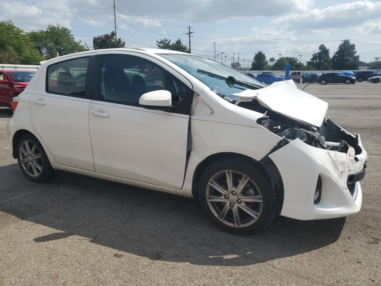 2012 Toyota Yaris VIN JTDKTUD39CD514115 Copart auction photo, front end damage thumbnail 4
