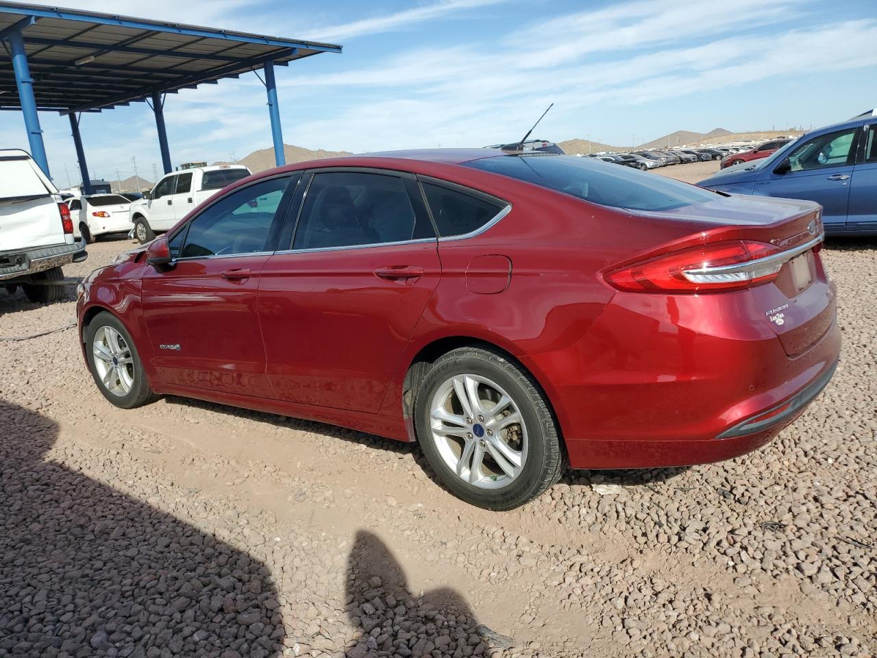 2018 Ford Fusion VIN 3FA6P0LU7JR268376 Copart auction photo, front end / side damage thumbnail 2
