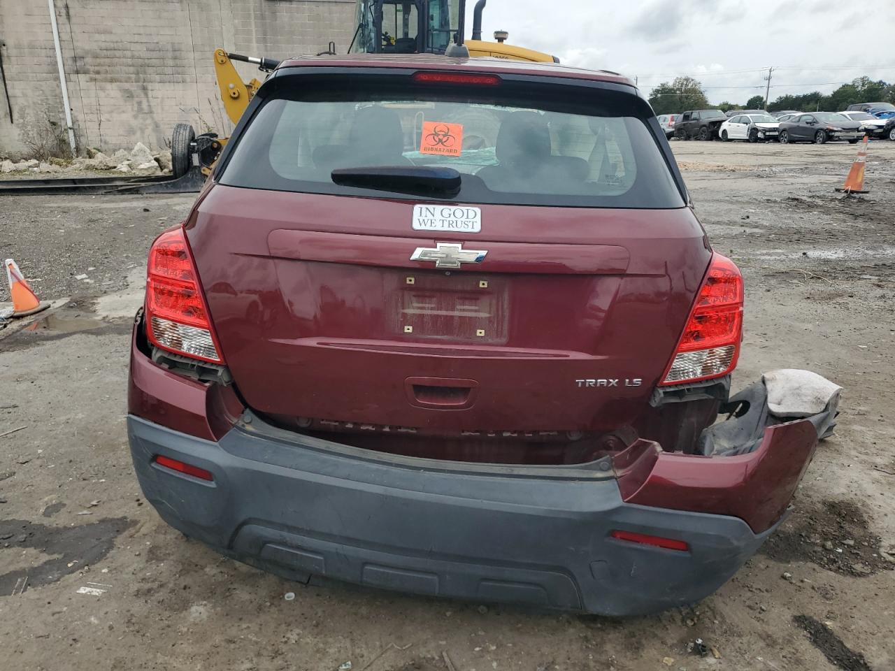 2016 Chevrolet Trax VIN 3GNCJKSB7GL228148 Copart auction photo, all over damage thumbnail 6
