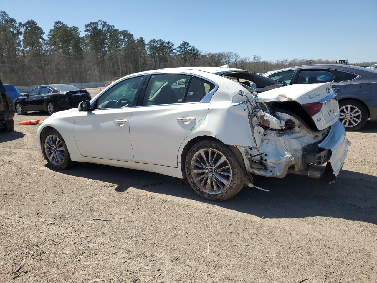 2018 Infiniti Q50 VIN JN1EV7ARXJM442181 Copart auction photo, rear end damage thumbnail 2