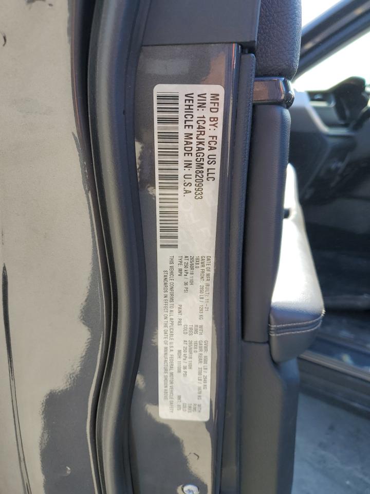 2021 Jeep Grand Cherokee VIN 1C4RJKAG5M8209933 Copart auction photo, front end damage thumbnail 12