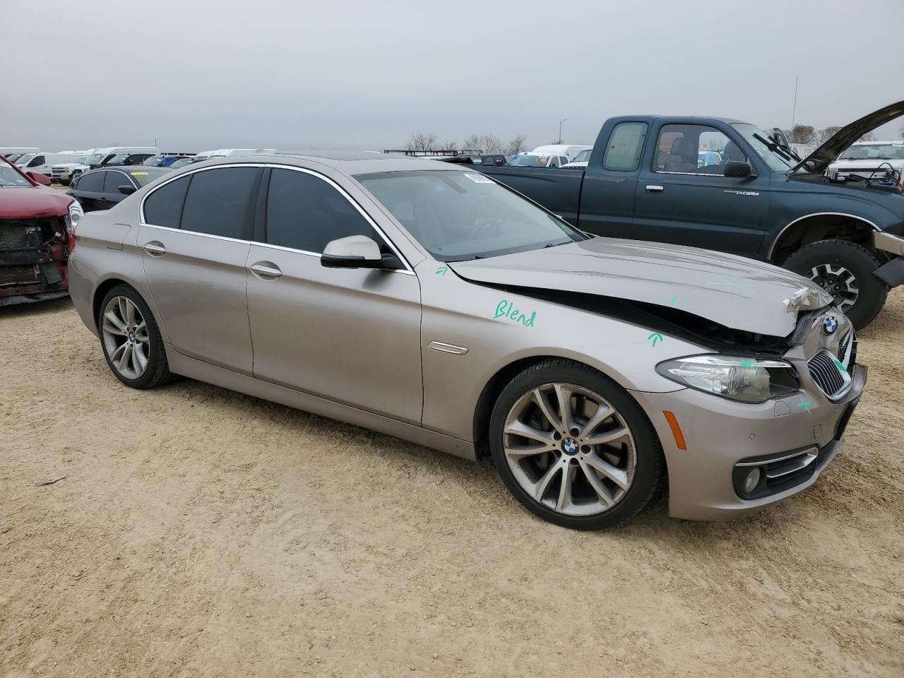2014 BMW 5er VIN WBA5B1C52ED477474 Copart auction photo, front end damage thumbnail 4