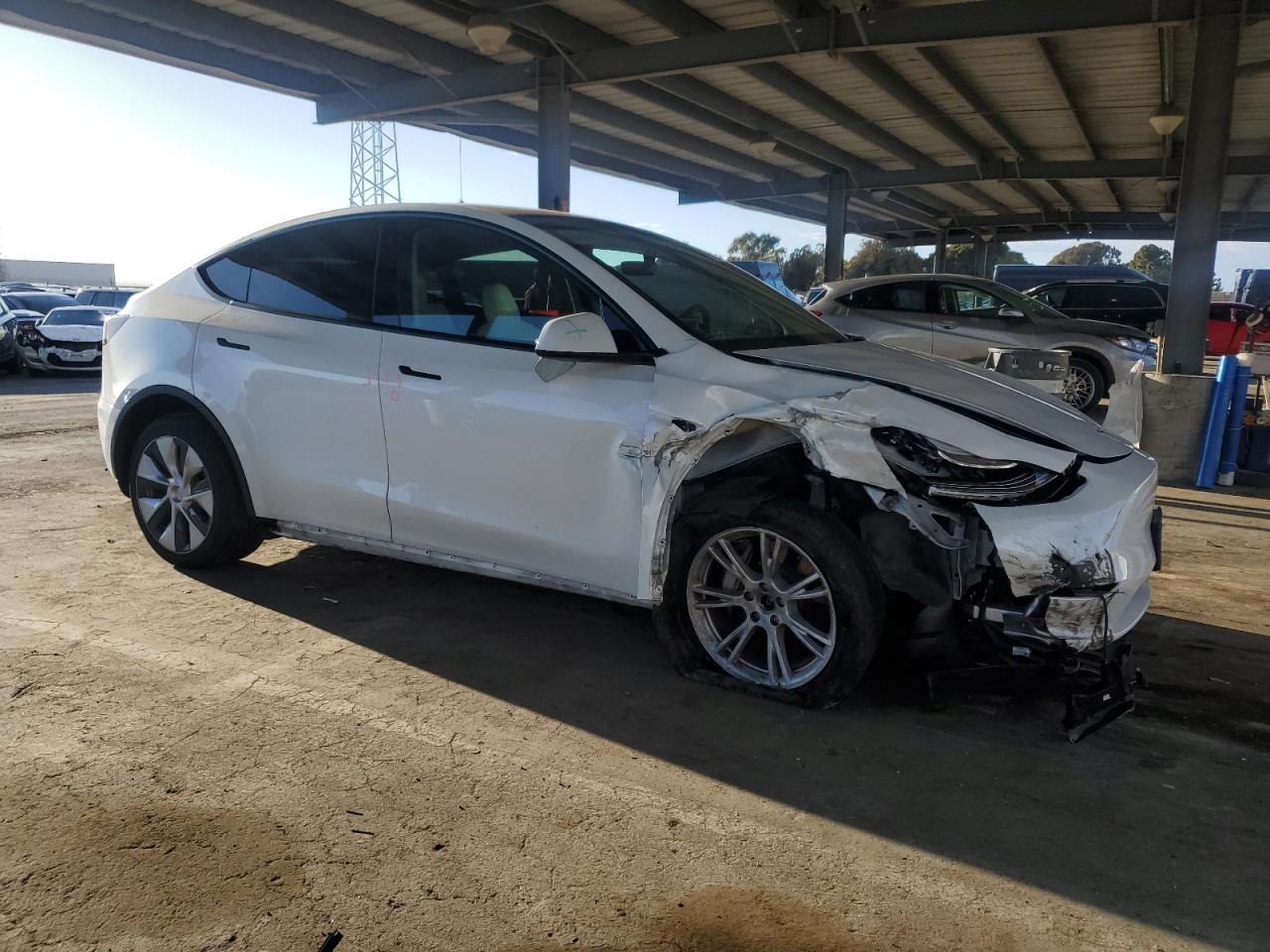 2021 Tesla Model Y VIN 5YJYGDEE7MF279223 Copart auction photo, front end damage thumbnail 4