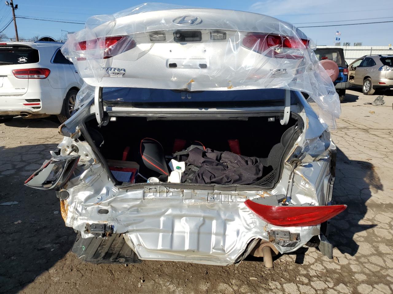 2018 Hyundai Elantra VIN 5NPD74LF7JH400579 Copart auction photo, rear end / undercarriage damage thumbnail 6