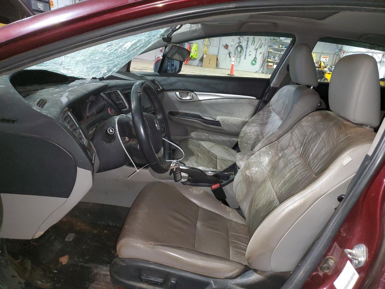 2015 Honda Civic VIN 2HGFB2F72FH043507 Copart auction photo, top/roof / front end damage thumbnail 7