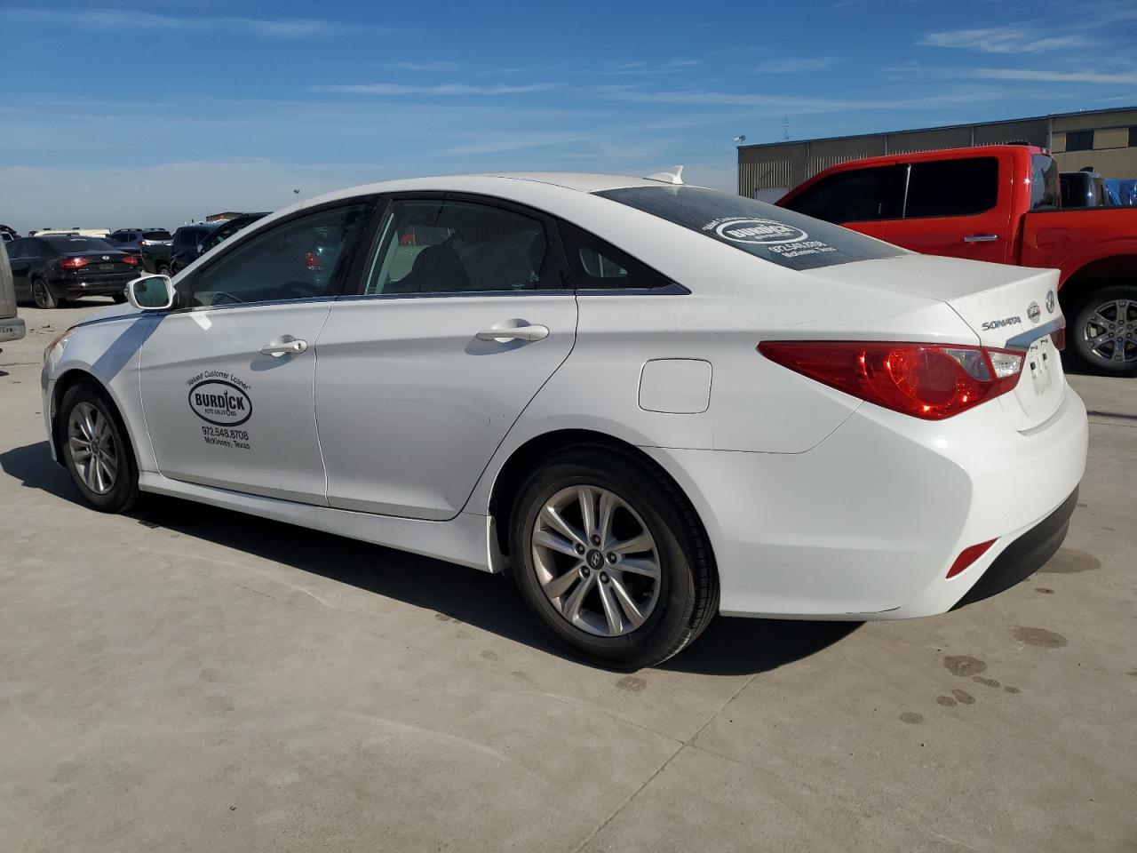 2014 Hyundai Sonata VIN 5NPEB4AC1EH897369 Copart auction photo, side damage thumbnail 2