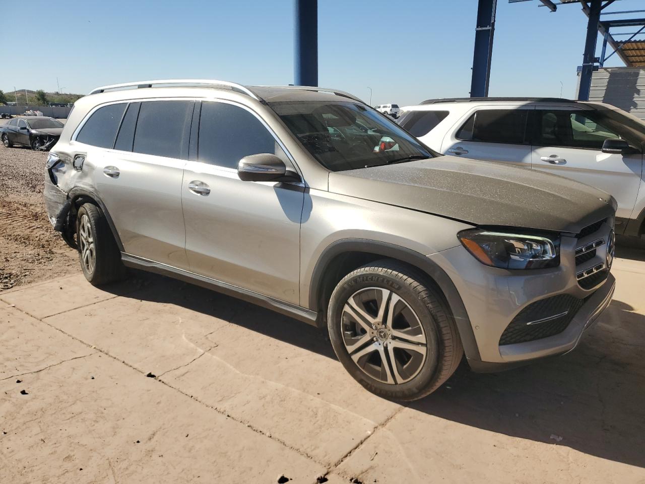 2021 Mercedes-Benz GLS-klasse VIN 4JGFF5KE4MA442922 Copart auction photo, side damage thumbnail 4