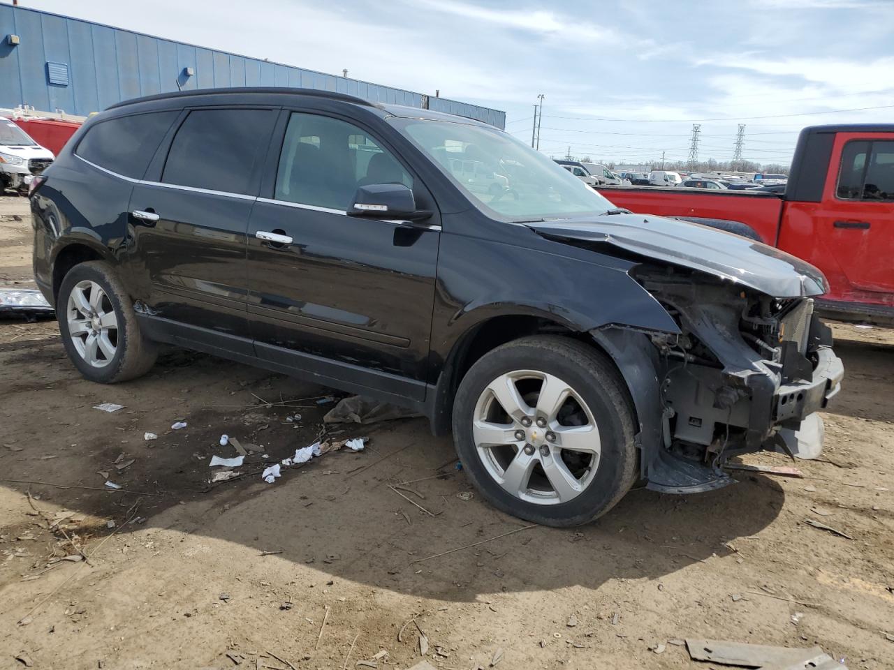2017 Chevrolet Traverse VIN 1GNKRGKD3HJ131492 Copart auction photo, front end / side damage thumbnail 4