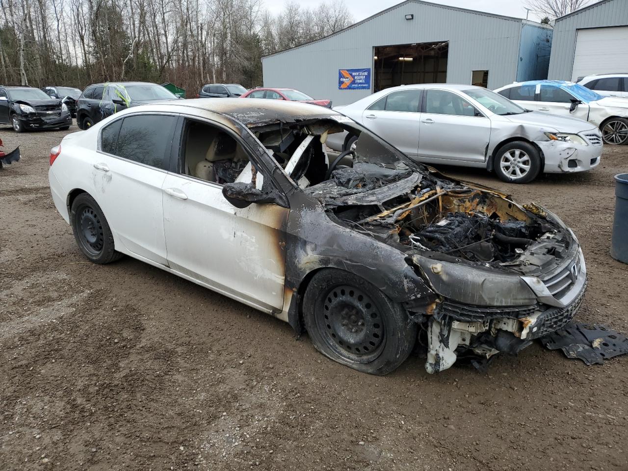 2014 Honda Accord VIN 1HGCR2F36EA811028 Copart auction photo, burn - engine / burn - interior damage thumbnail 4