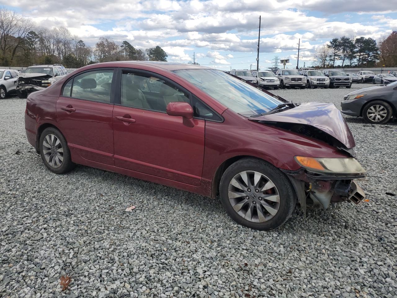 2009 Honda Civic VIN 2HGFA16889H336032 Copart auction photo, front end damage thumbnail 4