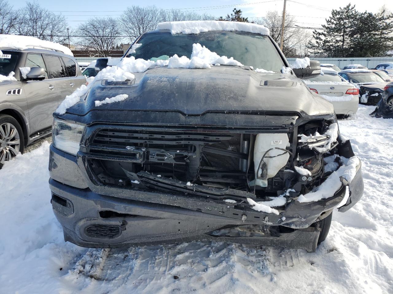 2021 RAM 1500 VIN 1C6SRFJT5MN569484 Copart auction photo, front end damage thumbnail 5