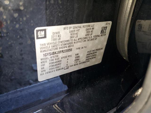 2015 Cadillac Escalade VIN 1GYS4BKJ8FR235856 Copart auction photo, front end damage thumbnail 13