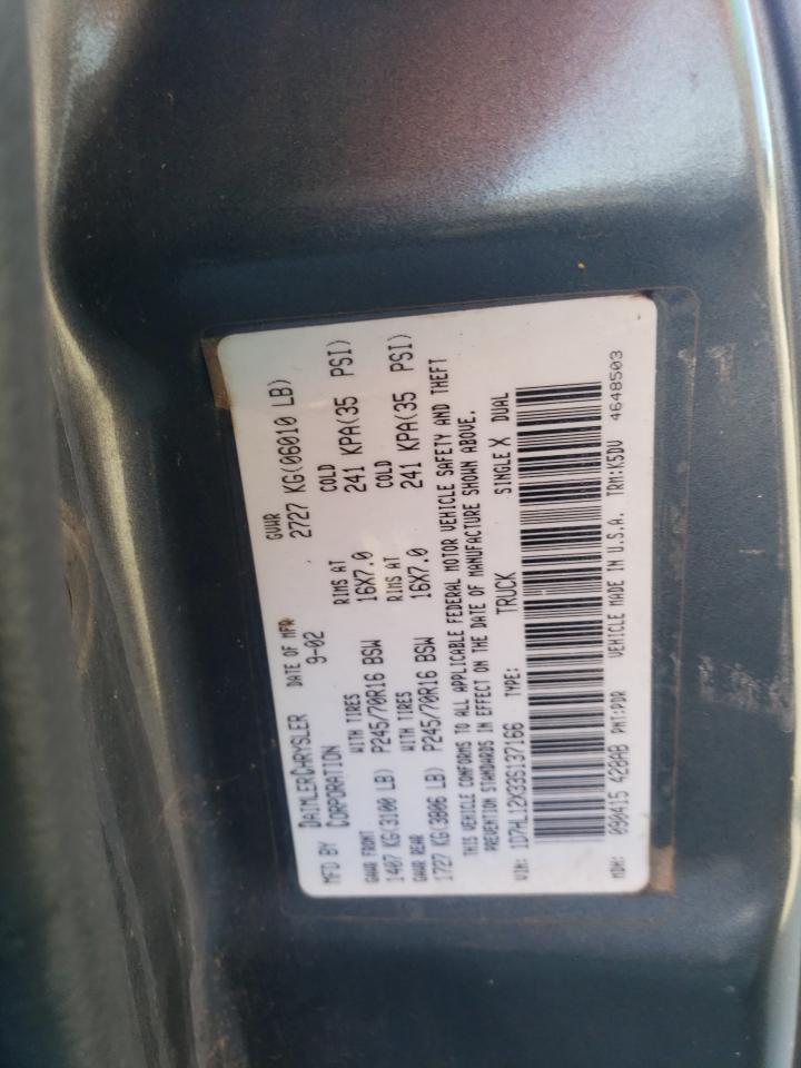 2003 Dodge Dakota VIN 1D7HL12X33S137166 Copart auction photo, rollover damage thumbnail 13