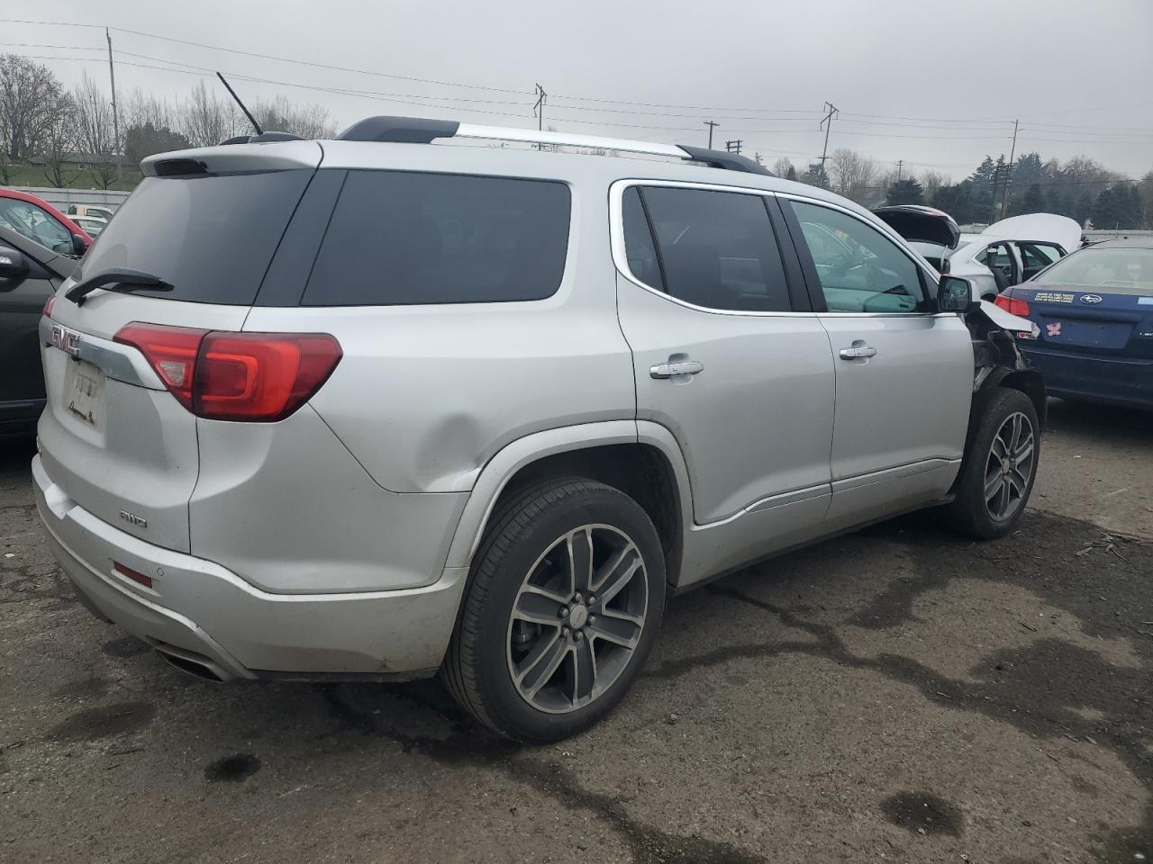 2018 GMC Acadia VIN 1GKKNXLS1JZ237386 Copart auction photo, side / front end damage thumbnail 3