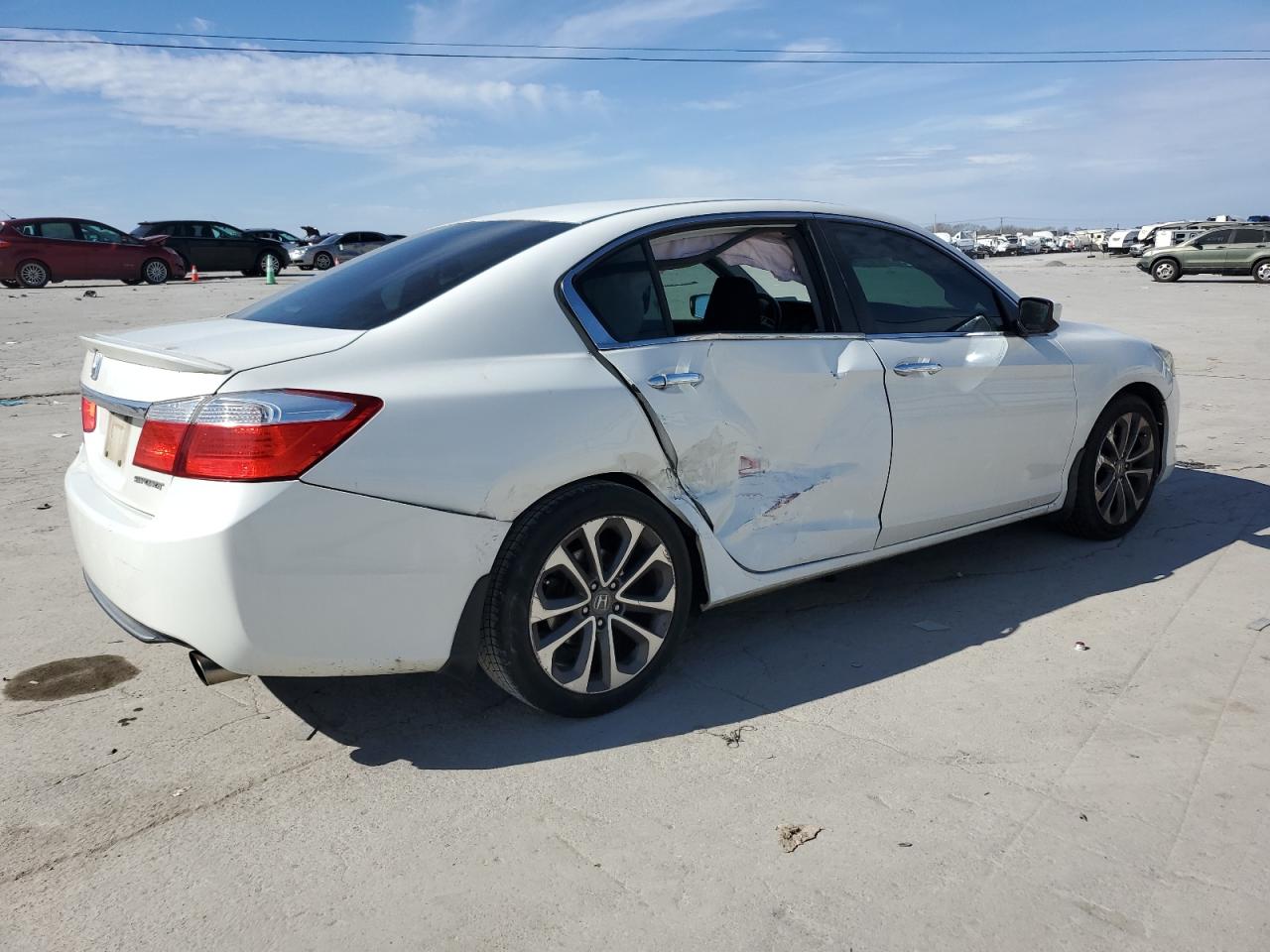 2014 Honda Accord VIN 1HGCR2F56EA219100 Copart auction photo, side / rear end damage thumbnail 3