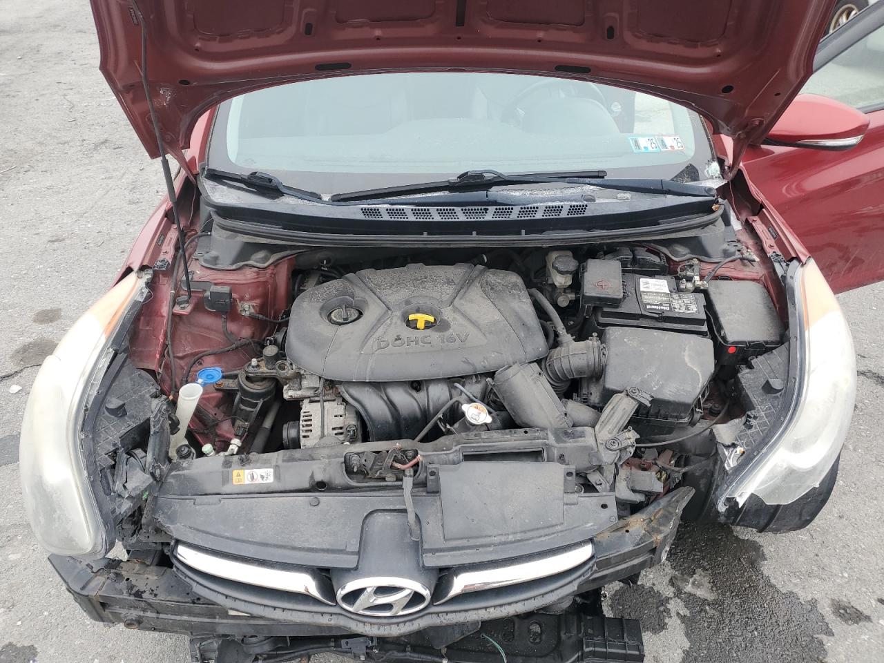 2013 Hyundai Elantra VIN 5NPDH4AE3DH416760 Copart auction photo, front end damage thumbnail 11