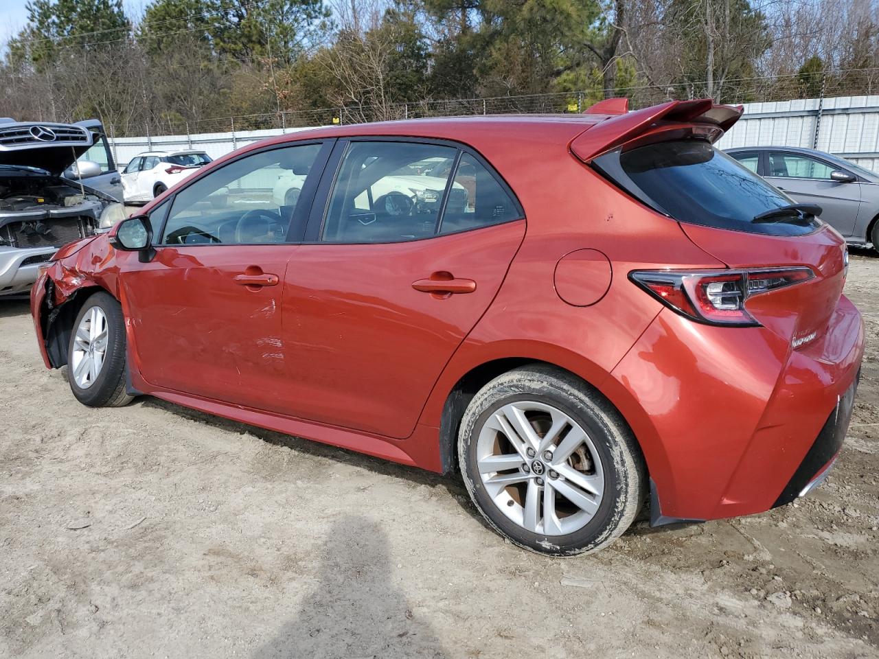2019 Toyota Corolla VIN JTNK4RBE4K3063397 Copart auction photo, front end / side damage thumbnail 2